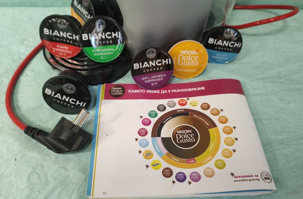Кафемашина с гаранция 1 година Touch Automat NESCAFÉ® Krups Dolce Gusto Genio S.Silver Крупс за капсули система Долче густо