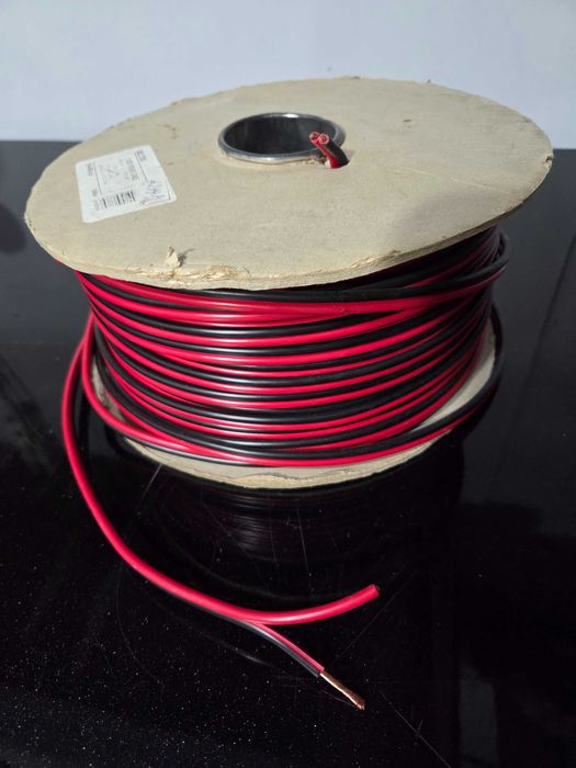 Cablu boxe 2x2.5 mm cupru rosu-negru - 7 lei/metru 10 metri = 70 lei