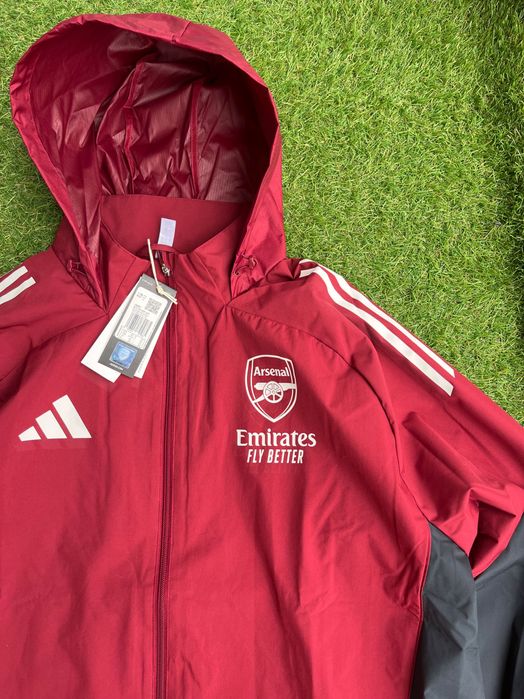 Мъжко горнище / яке : Adidas Sportswear Arsenal Zipped Hooded Jacket Bordeaux Charcoal Grey XXL