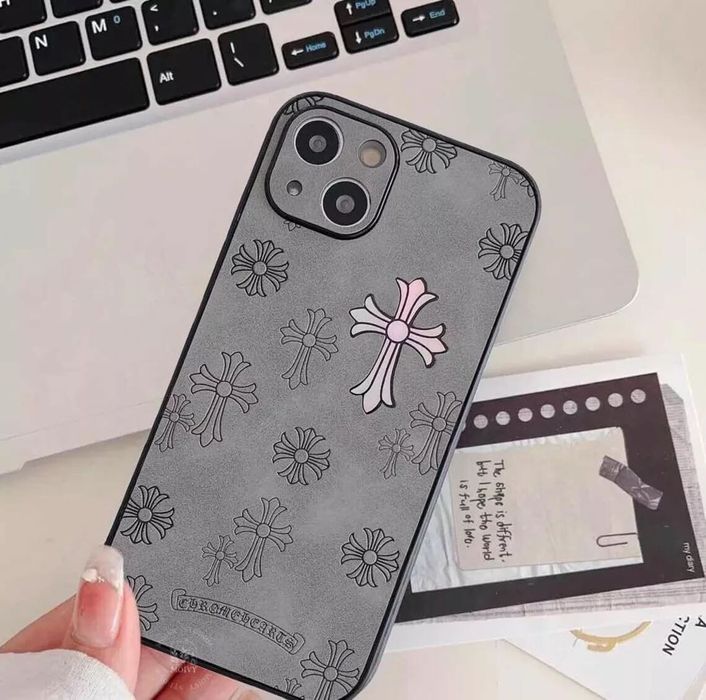 Оригинални кейсове Chrome Hearts за iPhone – Черен и сив,
