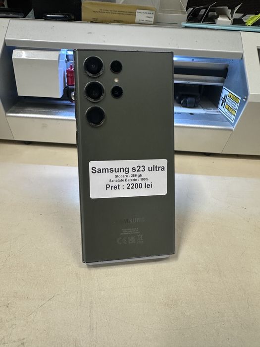 Samsung s23 ultra / 256 gb / impecabil / garantie / folie sticla cadou