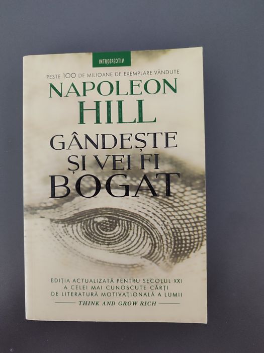 Carte NOUĂ," Gândește și vei fi bogat", de Napoleon Hill