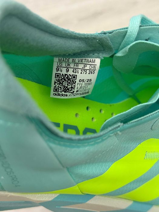 Adidas Adizero Adios Pro 4 M (barbati) - 43 si 1/3 - Flash Aqua / Lucid Lemon / Mint Ton