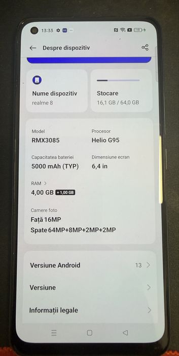 Smartphone Realme 8 4/64 Gb Black