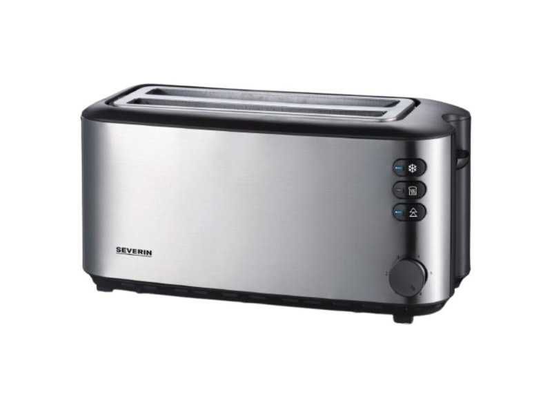 Тостер с 2 слота за Филии Severin AT 2509 - 1400W, Инокс/Черен