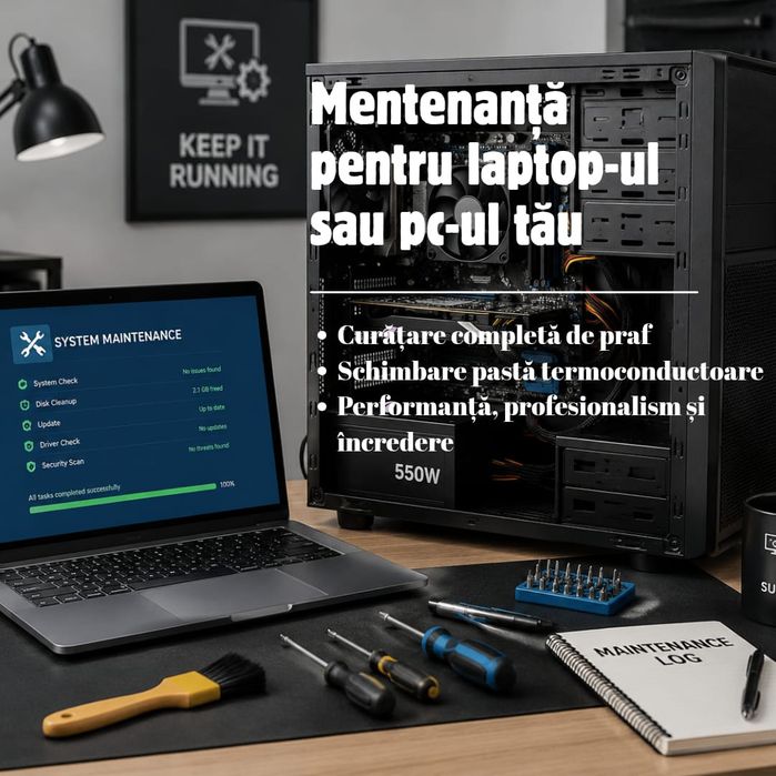 Ofer mentenanță pentru Pc și laptop