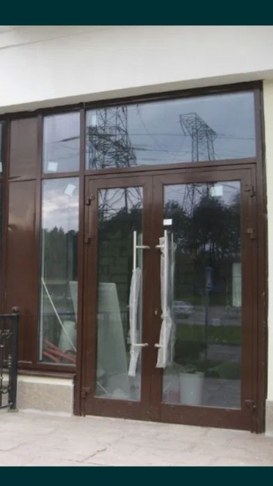 Пластиковые Алюминиевые двери, окна, перегородки, откос балкон витраж ...