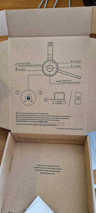Продавам слушалки Jabra EVOLVE 40 MS/UC Duo USB