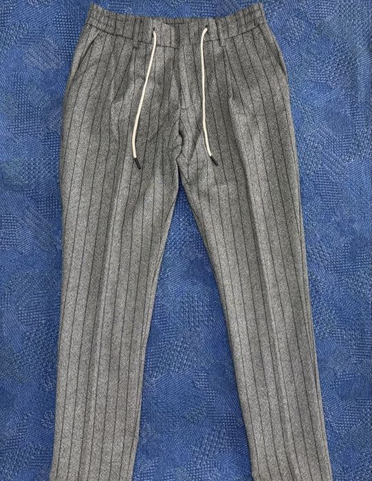 100% вълна Boggi Milano Wool Pinstripe Pant ОРИГИНАЛНИ мъжки панталони - L