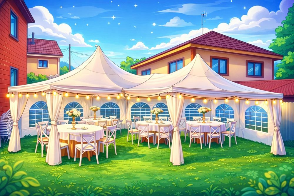 Шатры, полуюрта, столы, стулья и посуды