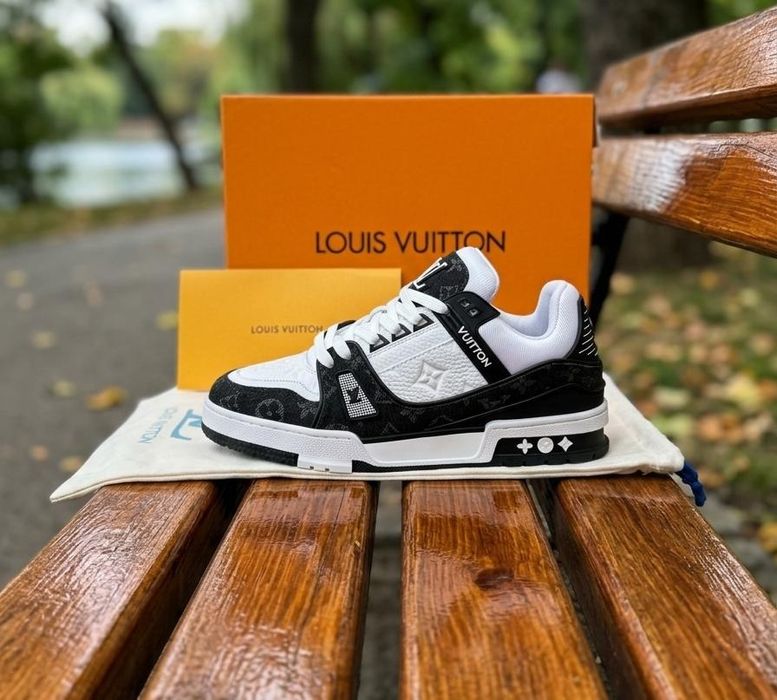 Adidasi Louis Vuitton LV Trainer Negru Alb - Calitate Premium