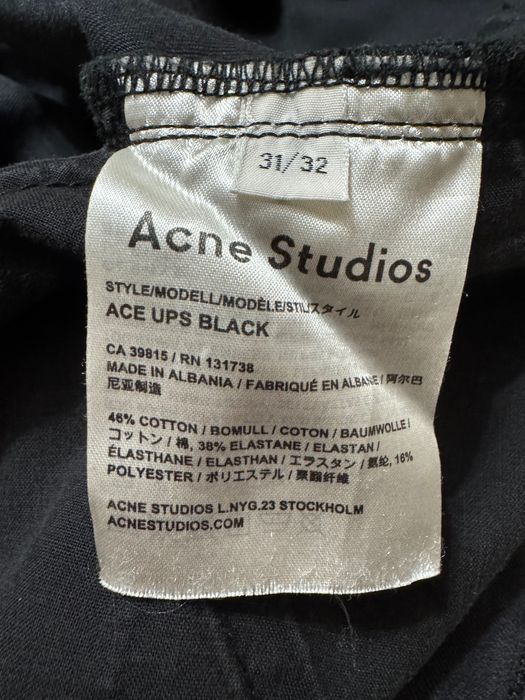 Acne Studios Ace Ups Black Jeans.
