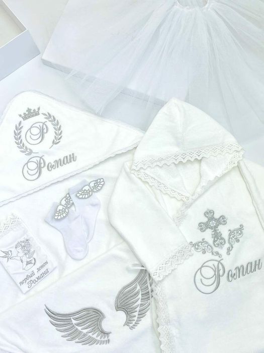 Крестильная одежда рубашка полотенце