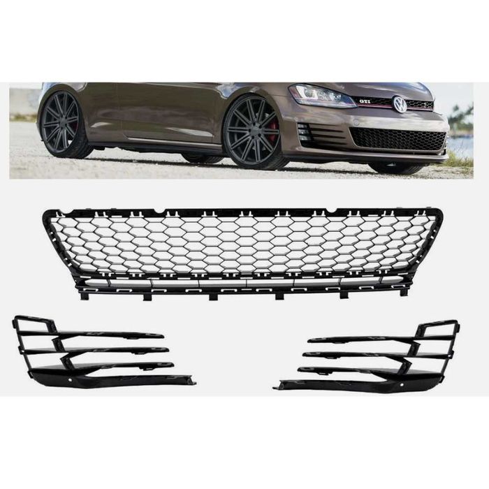 Решетки долу в броня за Volkswagen Golf VII 2013-2017 GTI, Голф 7 ГТИ 3 бр