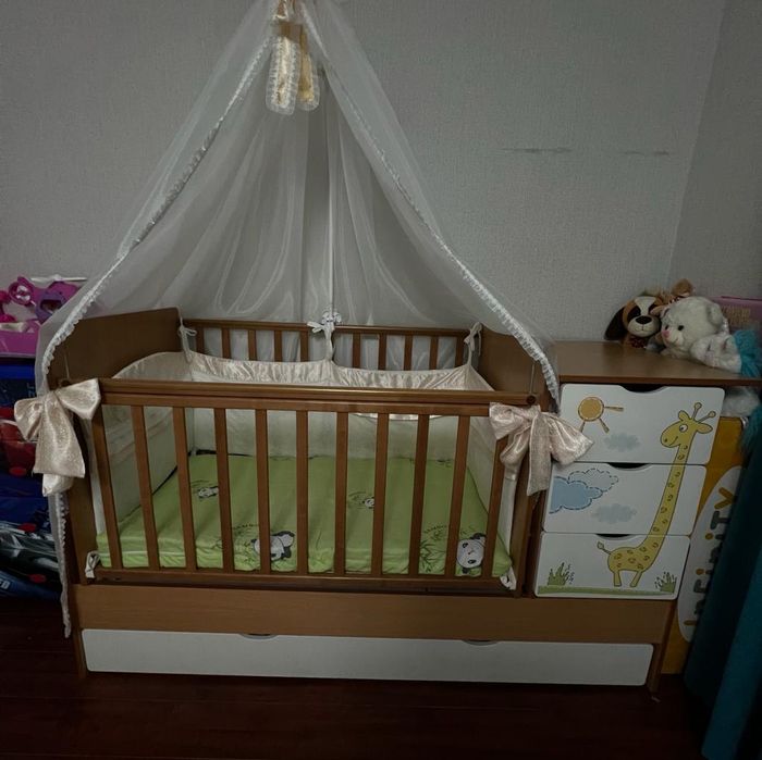 Детская кровать трансформер от 0 до 12лет