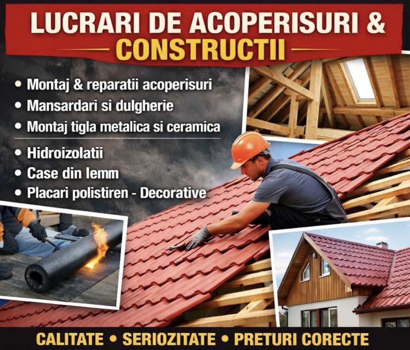 Acoperisuri la cheie cu Tabla si tigla ceramica
