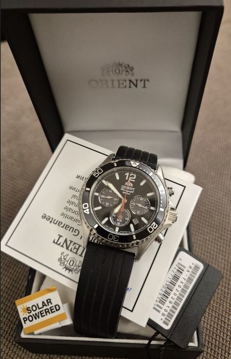 Orient cronograf solar 43mm safir
