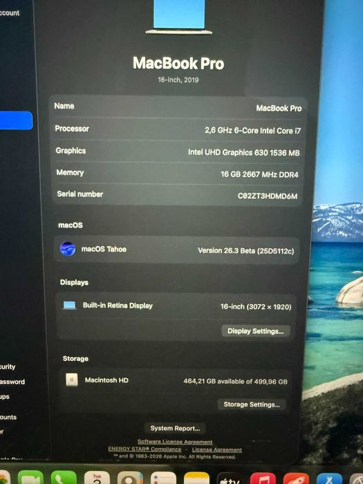 Apple MacBook Pro 16" (2019) – Cycle count: 139