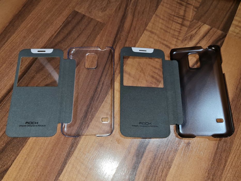 Husa flip originala Rock Elegant Serie Cover Samsung Galaxy S5 S5 Plus