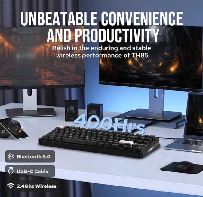 EPOMAKER TH85 75% механична клавиатура