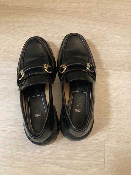 Стилни черни лоуфъри Zara, размер 39