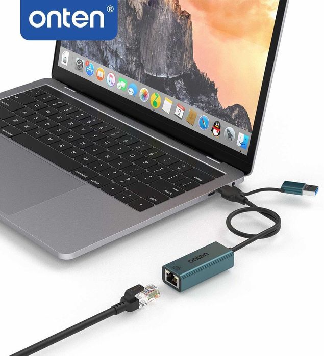 Onten Универсальный Адаптер USB-A / USB-C в Ethernet. Есть доставка