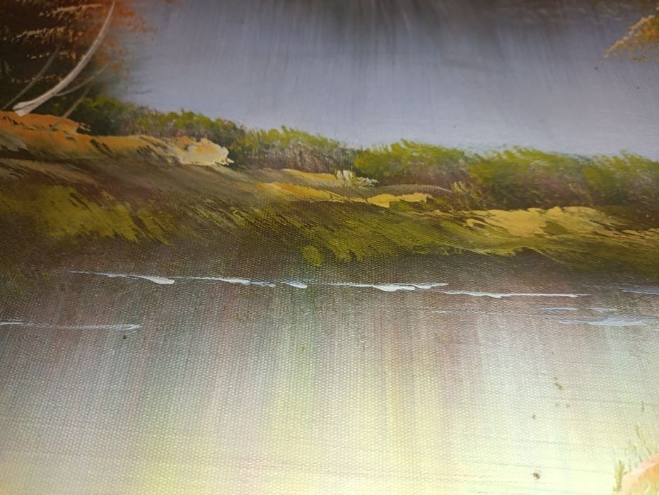 Tablou Pictat "Lacul Munților la Răsărit" Anul 1998