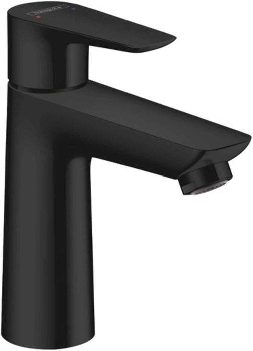 Baterie lavoar Hansgrohe, Talis E 110, fără ventil, negru mat