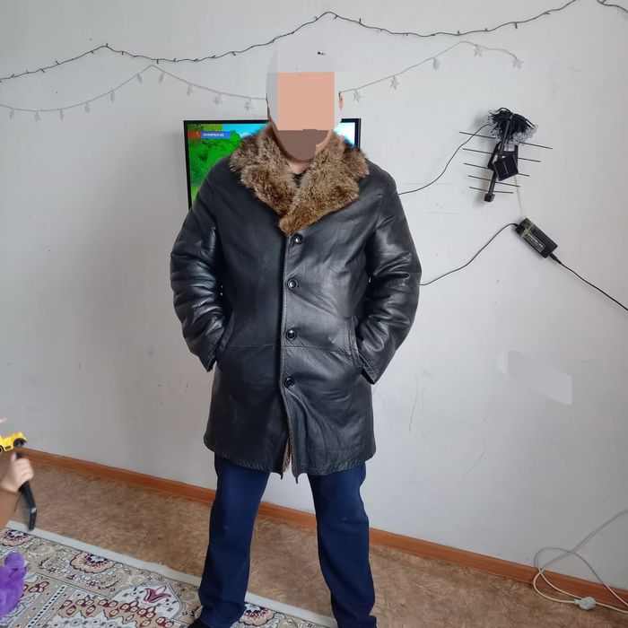 Дубленка кожаный