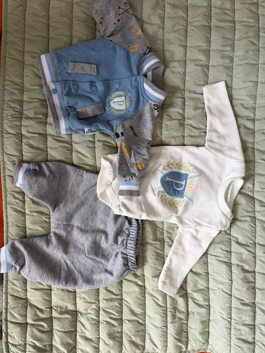 Спортен комплект за бебе момче, 0-3 месеца