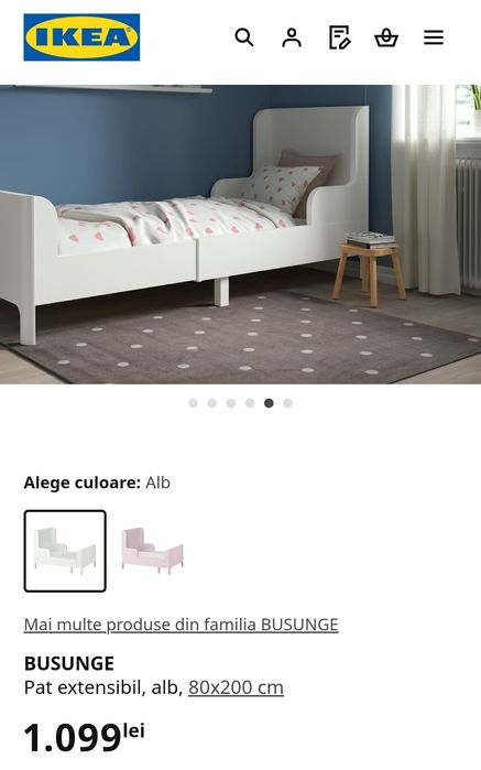 Pat extensibil Ikea+saltea