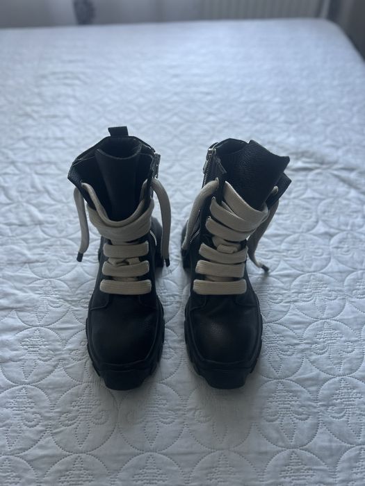 RICK OWENS leather boots - jumbolace army bozo tractor
