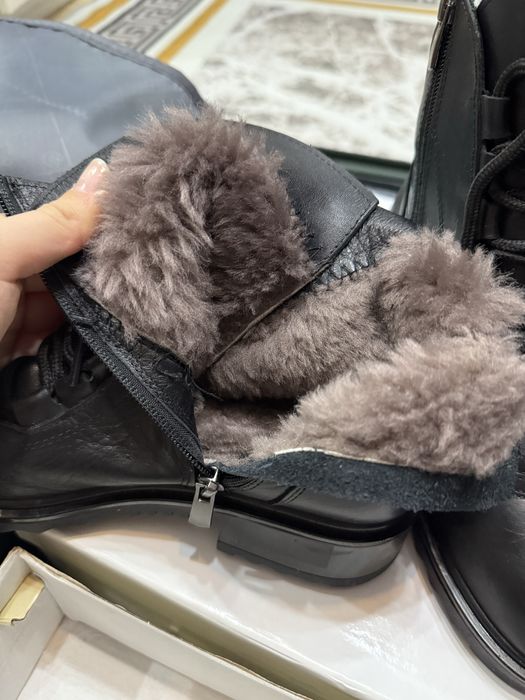 Сапоги зимние кожа