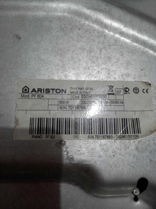 Plita electrica ARISTON PF 604 IX-HA