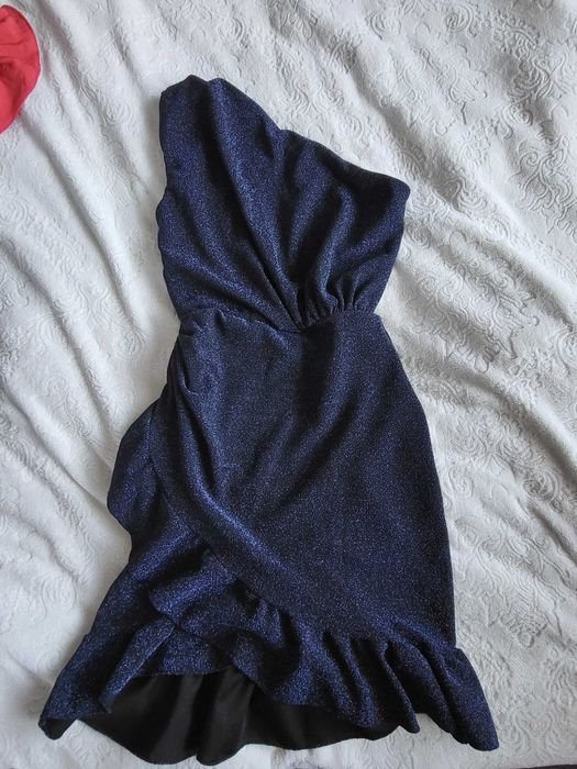 Синя рокля, М размер, подходяща за празнична визия