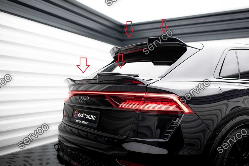 Pachet Set Splitter Exterior Lip Prelungiri Body kit tuning Audi SQ8 Q8 S-Line Mk1 Facelift 2023- v7 - Maxton Design