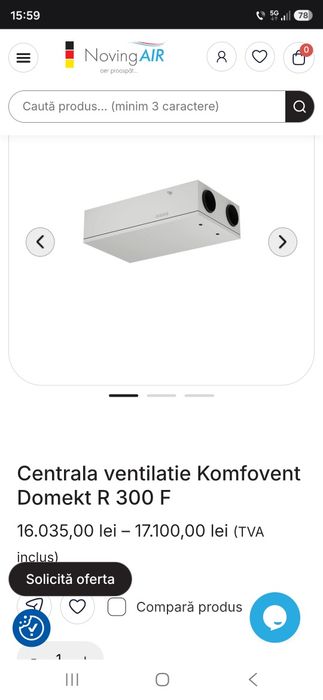 Unitate De Ventilație Complecta Casa Restaurant Etc Nouă
