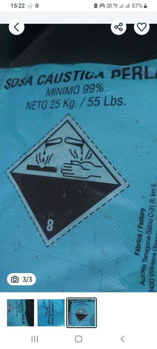 Soda Caustica Perle sac 25Kg, concentrație min.99%