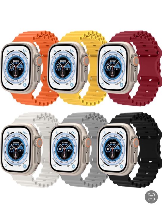 Curea Husa Tpu Silicon Gauri Laterale Ceas Apple Seria 1-10 SE ULTRA