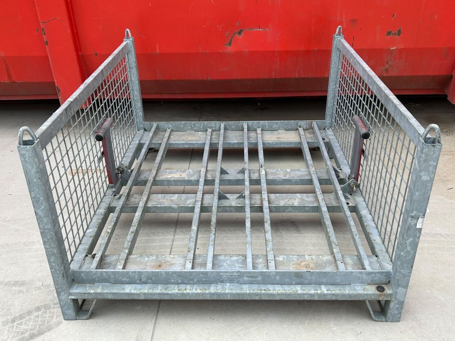 8 Buc. Boxpalet Metalic Galvanizat 120x140 cm pentru Depozitare și Transport