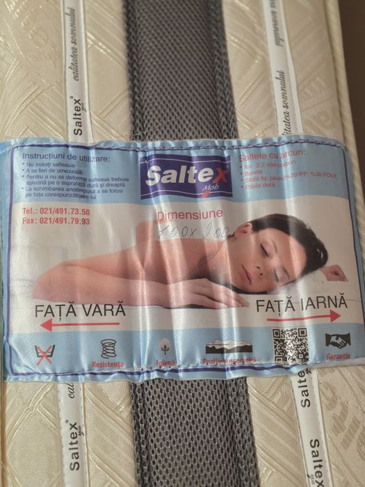 Vând urgent pat 200×100 cu ladă și saltea, disponibil doar până în 10 septiembrie