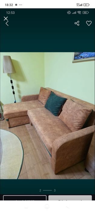 Colțar extensibil cu lada de depozitare in stare foarte buna .