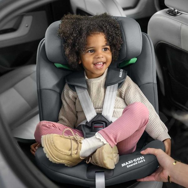 Детско Столче за Кола Maxi Cosi Emerald 360 S, i-Size, 2 години Гаранция, 0-36 кг, 360 Ротационна Система, G-CELL, Черно или Сиво, Ново