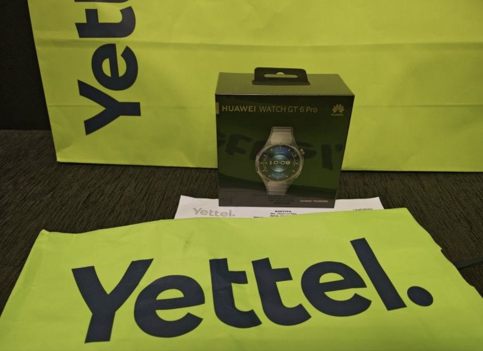 ЗАПЕЧАТАН 46mm Huawei Watch GT 6 Pro Гаранция Yettel 2027 Titanium gt6