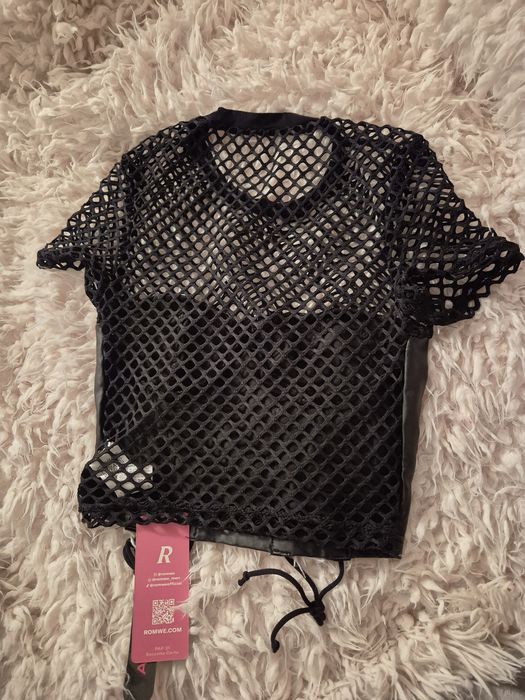 Bluza casual tip corset cu plasa S