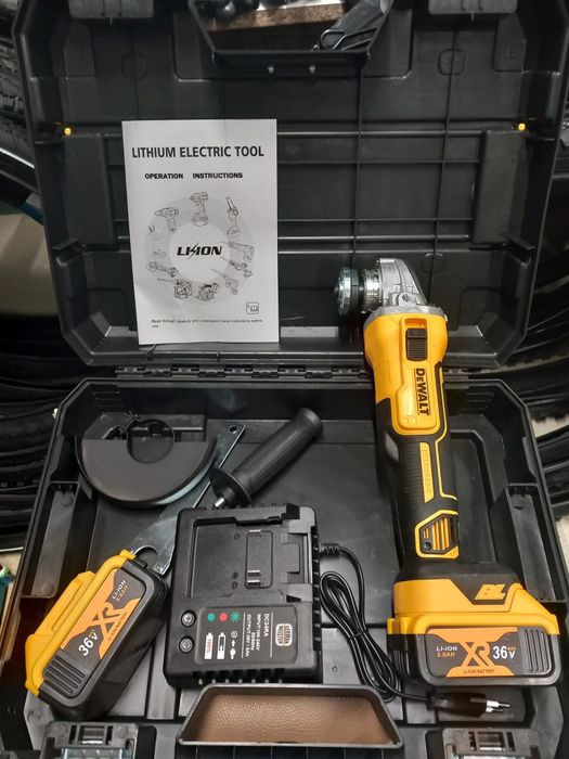 Flex polizor DEWALT cu 2 acumulatori,ambreiaj și turație variabila