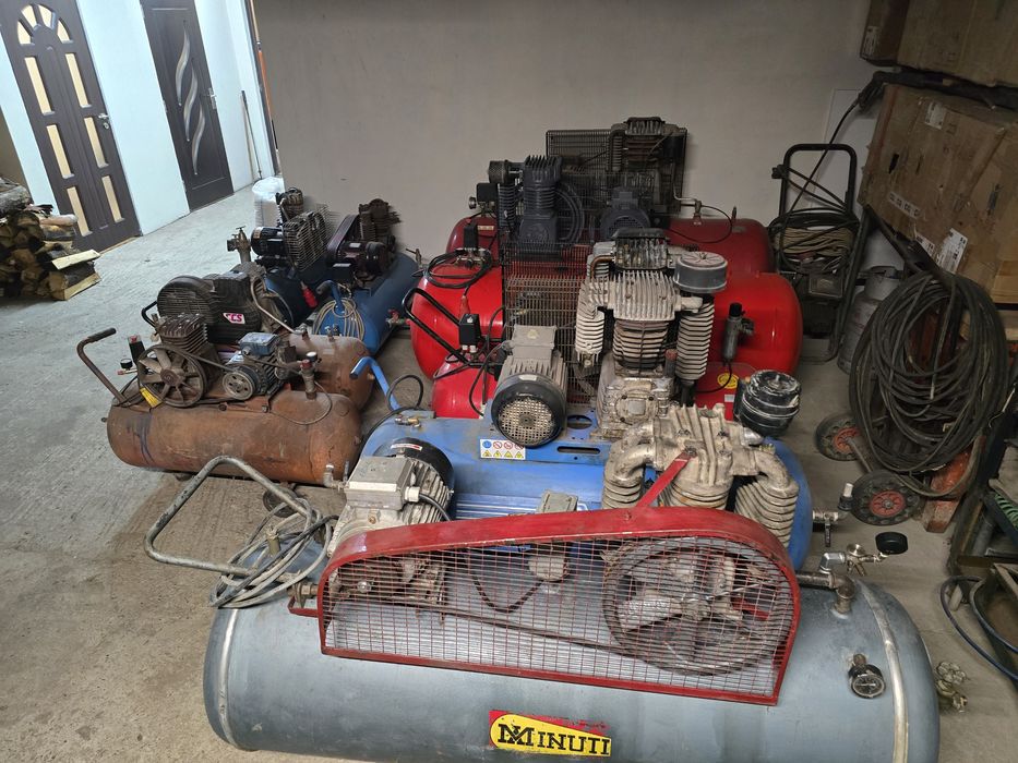 Compresore aer 100,150,270,300,500 litrii in perfectă stare de funcțio