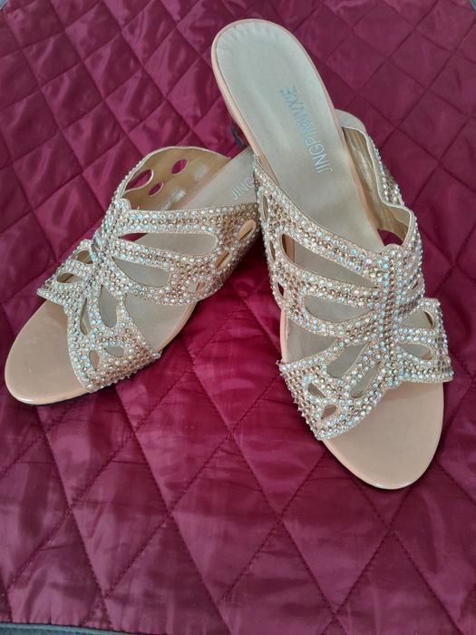 Тапочки с блёстками 38 размер