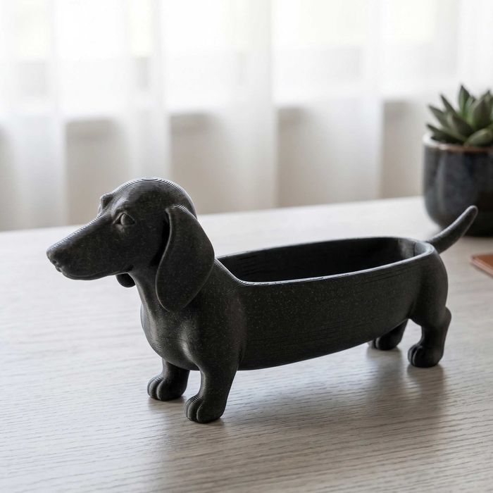 Ghiveci Dachshund pentru plante mici imprimat 3D