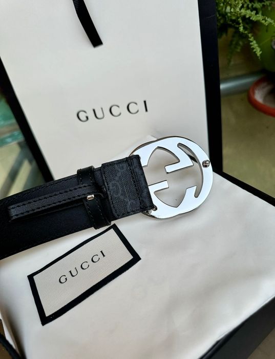 Curea originala Gucci Supreme belt with G buckle noua cu factura